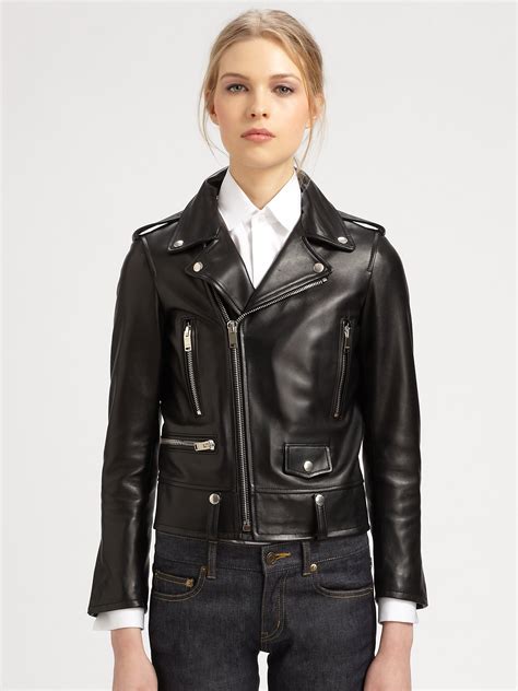 ysl jacket not in saint|saint laurent leather jacket women.